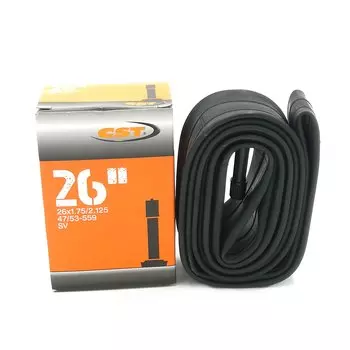 Камера велосипедная CST Schrader, 26x1.75/2.125, автониппель, черный, IB62831000