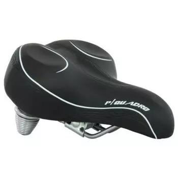 Седло велосипедное Selle MONTE GRAPPA P!QUADRO (Италия), комфортное, 280х235мм, мягкое, черное, 04-00068