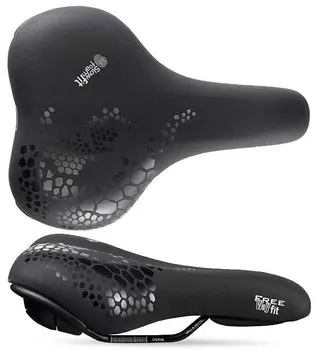 Седло велосипедное Selle Royal Classic Moderate Frreeway Fit, женское, черные OXE рейлы, шкала установки