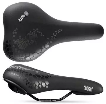 Седло велосипедное Selle Royal Classic Moderate Frreeway Fit, мужское, черные OXE рейлы, шкала установки