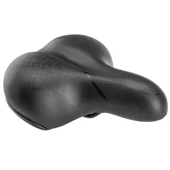 Седло велосипедное STELS AZ-5552 G-01, 250x210 мм, черный, 470142