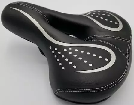 Седло велосипедное TBS AZ-6056, 255х200мм, с отверстием, HF-AZ-6056