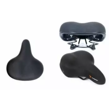 Седло велосипедное TRIX, комфорт, 245x200 мм, пружинное, черное, SDTX45200S0BK 12196