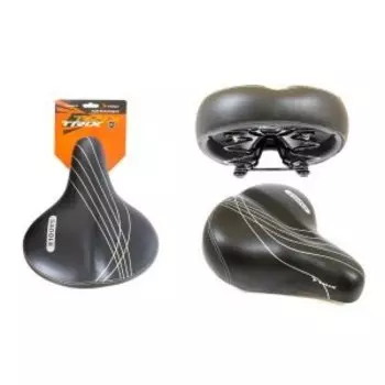 Седло велосипедное TRIX комфорт 270x220 мм, пружинное, черное, SD-TX-5119-0-BK
