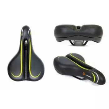 Седло велосипедное TRIX, спорт, 270x165 мм, с вентиляцией, черное, SDTX70165RVBK 12194