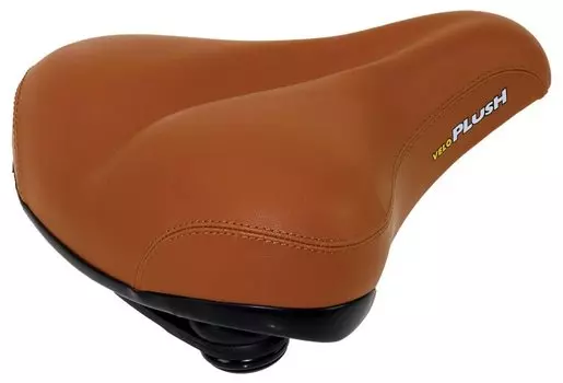Седло велосипедное VELO ELASTOMER, 260х220мм, коричневое, 5-250128