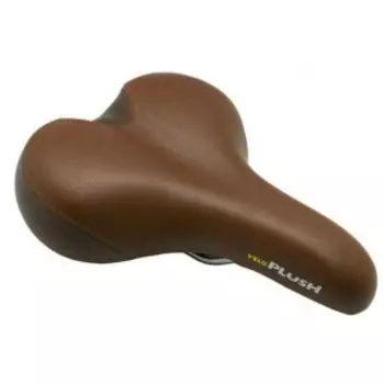 Седло велосипедное VELO PLUSH, 270x210 мм, гелевое, коричневое, SD-VL-6221-0-BR