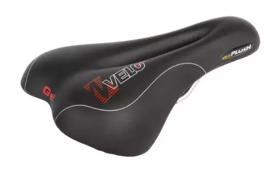 Седло велосипедное Velo Plush Gel "Arc-Tech" D2, черное, 250245