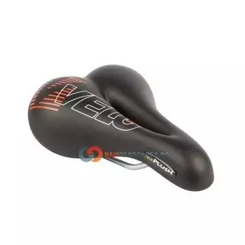 Седло велосипедное VELO PLUSH GEL, универсальное, бесшовное, 255х177мм, черное, 5-250243