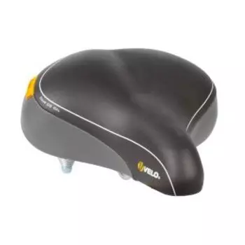 Седло велосипедное VELO PLUSH TOUR DS GEL, комфорт, 265х255мм, гелевое, черное, 5-250180