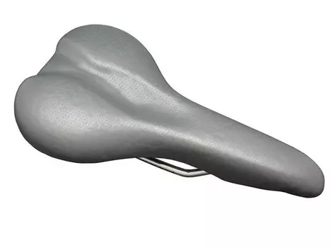 Седло велосипедное VELO, с пневмо-демпфером, 276х150мм, 443г, серое, VL-3255