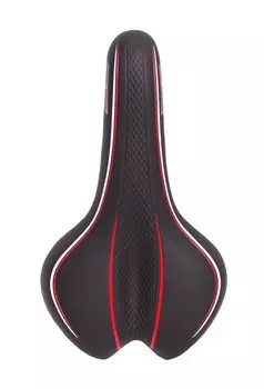Седло велосипедное VELO VL-3262, универсальное, облегченное, эластомерное, 277х157мм, черное, 6-143262
