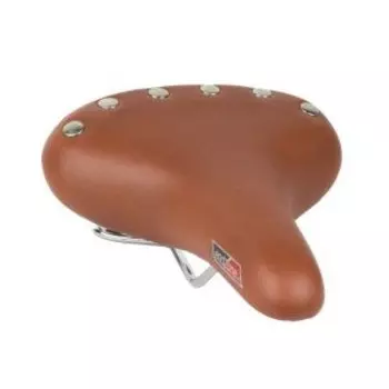 Седло велосипедное VELO VL-8114, комфорт, "ретро", c пружинами, 268х221мм, коричневое, 6-148114