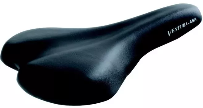 Седло велосипедное VENTURA ASA, для MTB/RACING, 262х142мм, 282г, черное, 5-250166