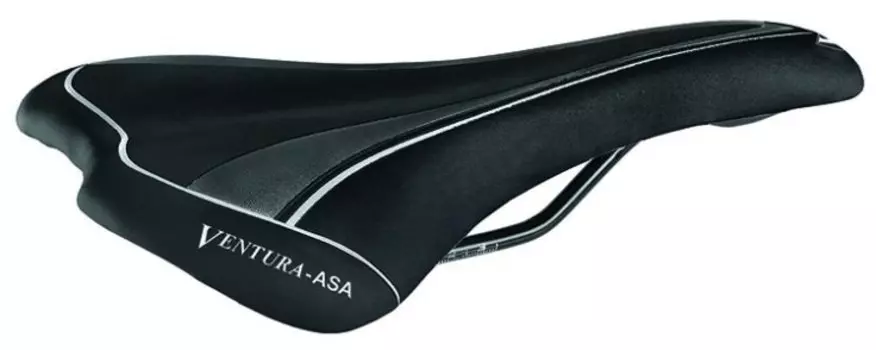 Седло велосипедное VENTURA ASA, спорт, 239г, 277х130мм, черно-серое, 5-250050