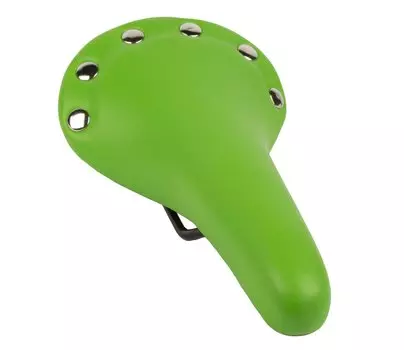 Седло велосипедное VENTURA RIVET, универсальное, 278х153 мм, ретро-дизайн, зеленое, 5-251045