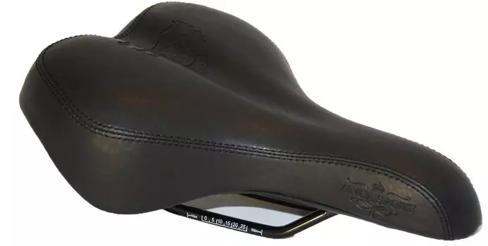 Седло велосипедное Vinca, комфортное, размер 258x190мм, черный, VS 8291 Royal Man (black)