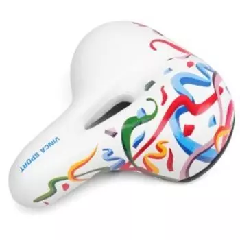Седло велосипедное Vinca Sport, 250 x 200 мм, белое, VS 67 cool white