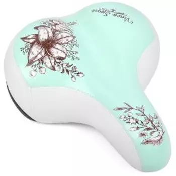 Седло велосипедное Vinca Sport, 250 x 200 мм, белое, VS 125 mint dreams