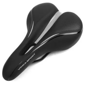 Седло велосипедное Vinca Sport, 265 x 175 мм, гелевое, черное, VS 131 gel black
