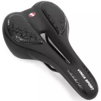 Седло велосипедное Vinca Sport, 270*166 мм, черный, VS 126 gel black
