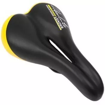 Седло велосипедное Vinca Sport Absolute, 270*170 мм, экокожа, черный с желтым, VS 106 black/yellow
