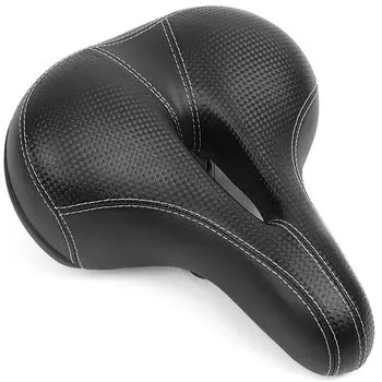 Седло велосипедное Vinca Sport, экокожа, 200*250 мм, черный, VS 130 black