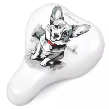 Седло велосипедное Vinca Sport, детское, 220*160мм, с замком, белый цвет, VS 15 archie