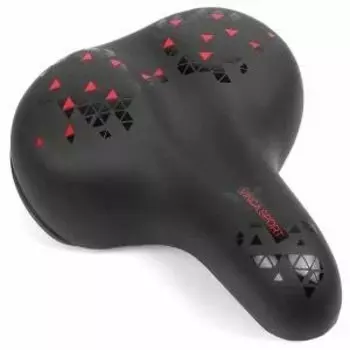 Седло велосипедное Vinca Sport, комфортное, 270*220мм, черное, VS 63 black