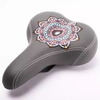 Седло велосипедное Vinca Sport, комфортное, Afflatus, 250*200мм, с пружинами, серое, VS 115