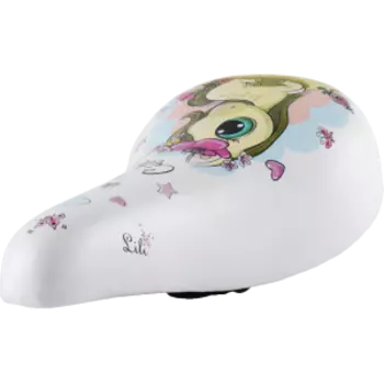 Седло велосипедное Vinca Sport "Лили", детское, с замком, 240*140 мм, европодвес, белый, VS 12 Lili