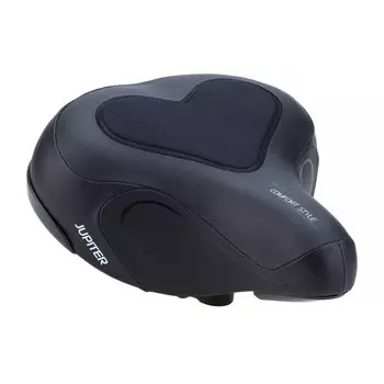 Седло велосипедное Vinca Sport, с гелем, 260*230 мм, черное, VS 03 jupiter black