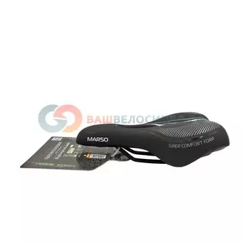 Седло велосипедное Vinca Sport, туристическое, 258х190мм, черное, VS 01 marso black