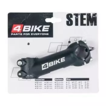 Вынос руля велосипедный 4BIKE TDS-D120A, алюминий, длина 110, угол +17°, диаметр 25.4 мм, ARV-ST-D120A-1101725B