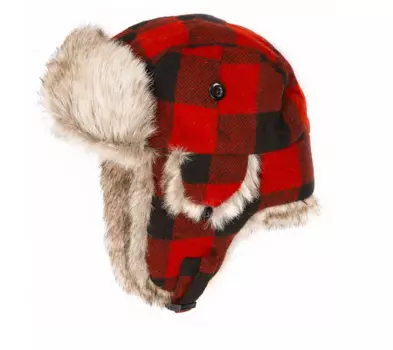 Шапка-ушанка детская RED FOX Helmet, темно-красный/черный