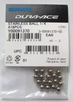 Шарик Shimano , нержавеющая сталь, 1/4", 18шт Y00091370