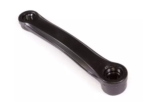 Шатун велосипедный, левый, 165 мм, под ромб, 9/16", сталь, покрытие пластиком, черный