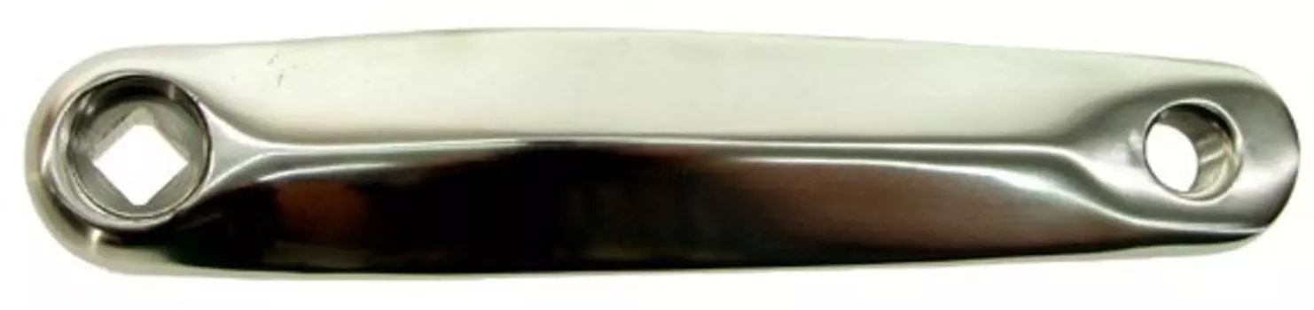 Шатун велосипедный левый 170 мм алюминий плоский серебристый, 5-267754