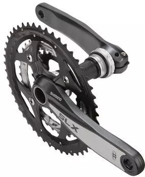 Система шатунов Shimano SLX FC-M660, 48x36x26T, 175мм, Hollowtech2, с кареткой, чёрно-серебристые, 580094