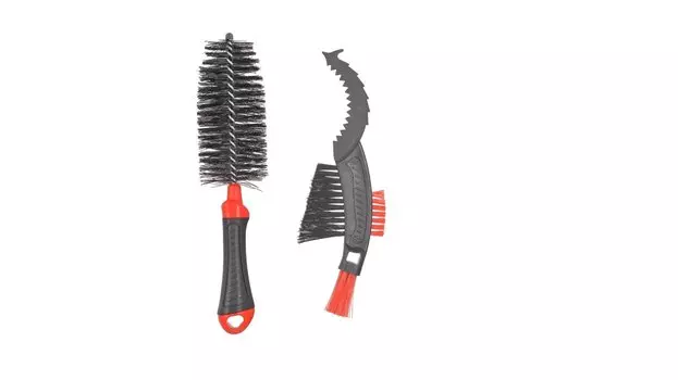 Щетка велосипедная TRIX, для чистки цепи и трещотки, пластик, красно-черная, TL-TX-785-A-BL