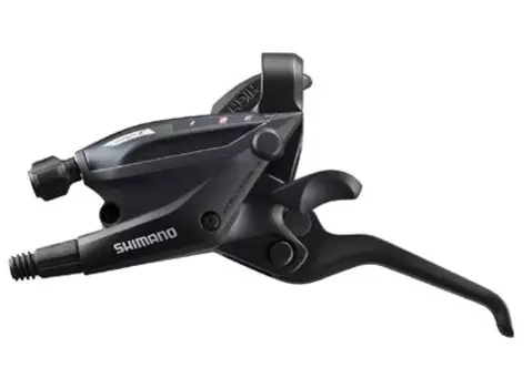Шифтер/Ручка тормозная велосипедная SHIMANO ALTUS ST-EF505, левый, гидравлическая/манетка, 3 скорости, черный