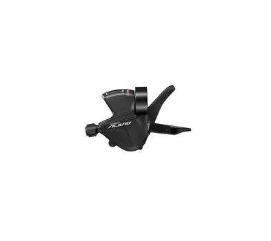 Шифтер Shimano, Alivio, M3100, левый, 3 скорости, индикатор, трос 1800мм, черный, без упаковки, ASLM3100LB