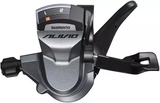 Шифтер Shimano Alivio M4010, левый, 2 скорости, трос 1800 мм, ESLM4010LB