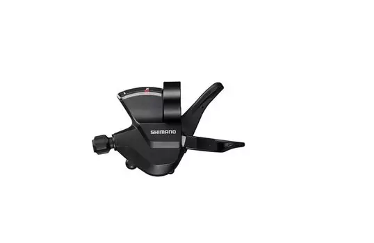 Шифтер Shimano Altus, левый, 2 скорости, индикатор, трос 1800мм, черный, без упаковки, ASLM3152LB