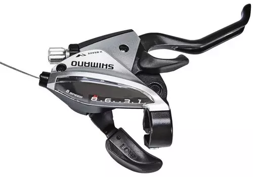 Шифтер Shimano Tourney EF510, задний/ правый, для 7 скоростей, серебристый, ASTEF5102RV7AS