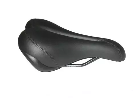 Седло велосипедное VELO, комфорт, улучшенная база, с дополнительной вентиляцией, черное, VL-4093