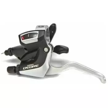 Шифтер/тормозная ручка SHIMANO Deore ST-M590 левый, 3 скор., 3 пальца, чёрно-серебристый, 590091