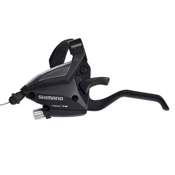 Шифтер/тормозная ручка SHIMANO, ST-EF500-L, левая, 3 скорости, 1800мм, под V-BRAKE, чёрный, без упаковки, ASTEF5002LSBLC