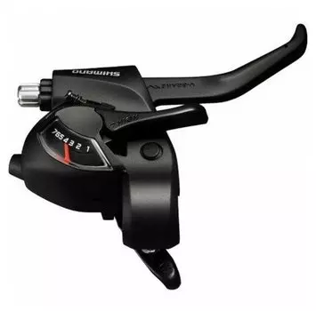 Шифтер/тормозная ручка SHIMANO Tourney EF41, правая, 7 скоростей, трос 2400 мм, без упаковки, черный, ASTEF41R7CL