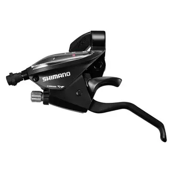 Шифтер велосипедный с тормозной ручкой Shimano Tourney EF510, левый, 3 скорости, трос, ESTEF5102LSBL